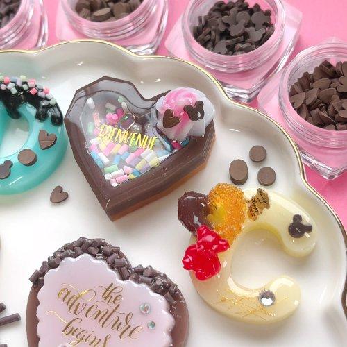 封入 チョコレート パーツ レジン封入 バレンタイン ハート ラウンド