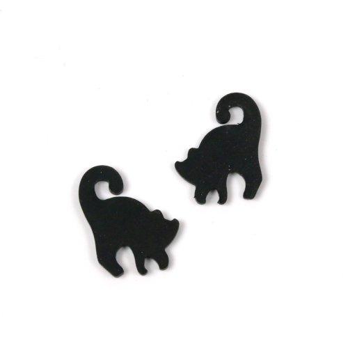 封入 黒猫 10個入り レジン封入 ネイルパーツ スライスパーツ