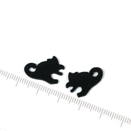 封入 黒猫 10個入り レジン封入 ネイルパーツ スライスパーツ ねこ