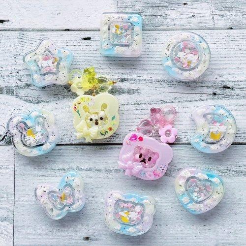 シリコン型・モールド 8種のモチーフのカシャカシャ ダブルシェイカー