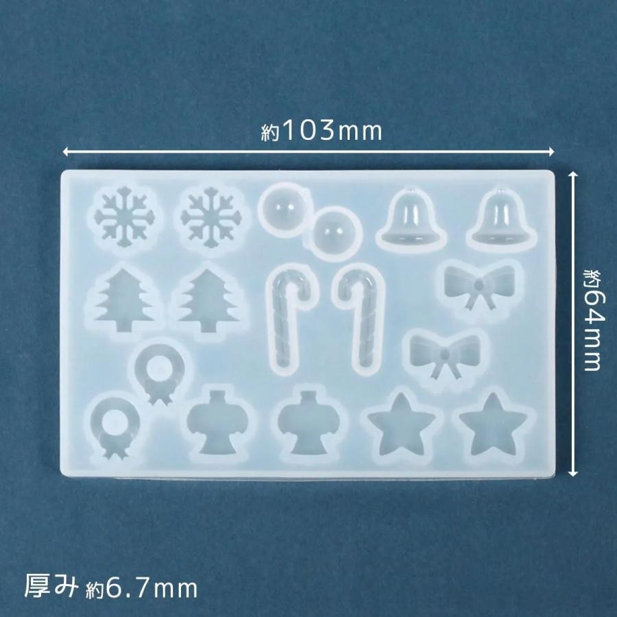 シリコン型・モールド 9種のクリスマスモチーフ シリコンモールド