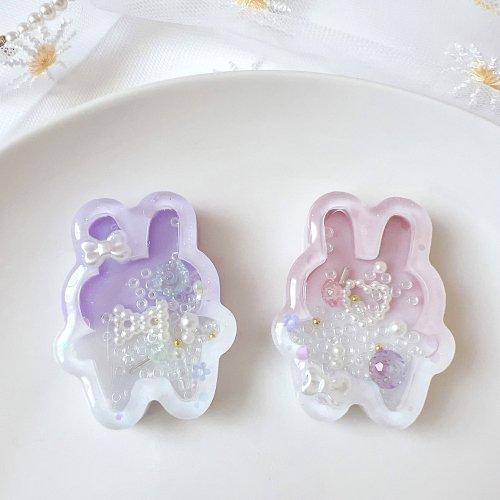 シリコン型・モールド うさぎのカシャカシャ シリコンモールド