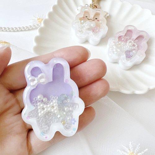 シリコン型・モールド うさぎのカシャカシャ シリコンモールド