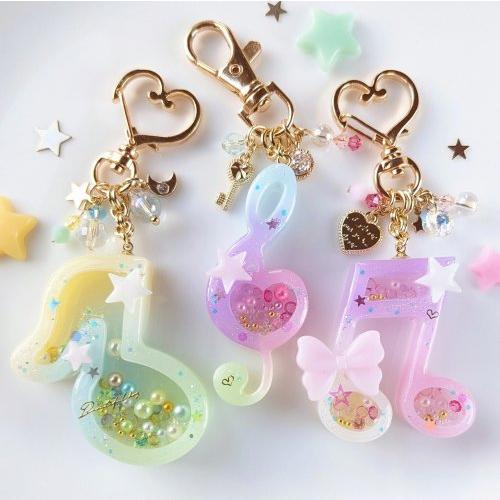 シリコン型・モールド 音符のカシャカシャ シリコンモールド レジン型