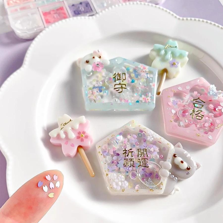 レジン 封入 桜のはなびらホログラム 12色セット レジン封入 和風 和