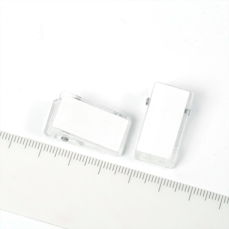 デコ土台 10個 透明クリップ クリア 約25mm×13mm セット 貼り付け