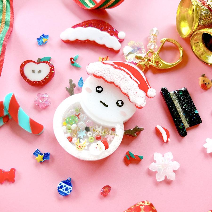 シリコン型・モールド クリスマス スノーマンのカシャカシャ シリコン