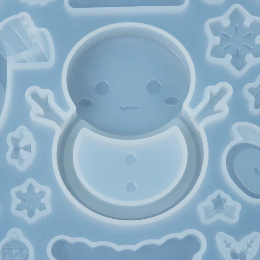 シリコン型・モールド クリスマス スノーマンのカシャカシャ