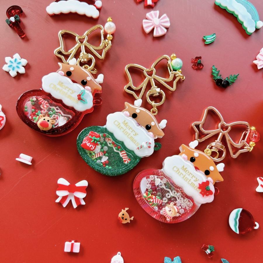 Merry Xmas♡お菓子なトナカイ♡ショコラ　フェイクスイーツ　チャーム シリコン型・モールド クリスマス トナカイのカシャカシャ シリコン