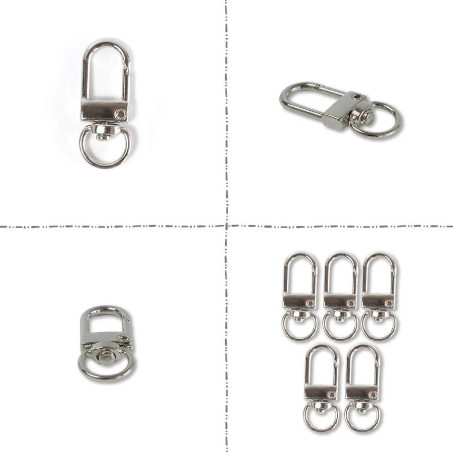 ◎【キーホルダー・キーチェーン】5個 薄型ナスカン 32mm きれいめ