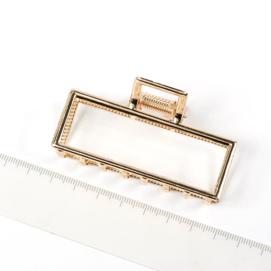 ☆ヘアーアクセサリー 2個 バンスクリップ 金具 スクエア きれいめ