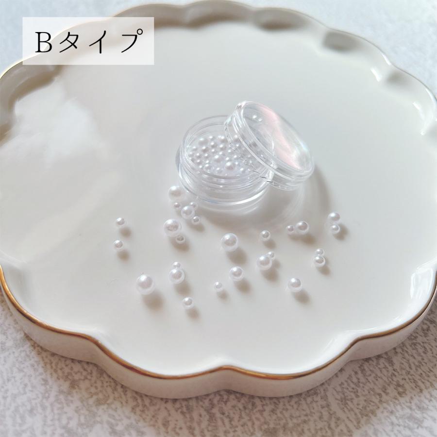 封入 穴なしパール 3サイズミックス 艶カラー 6種セット ケース