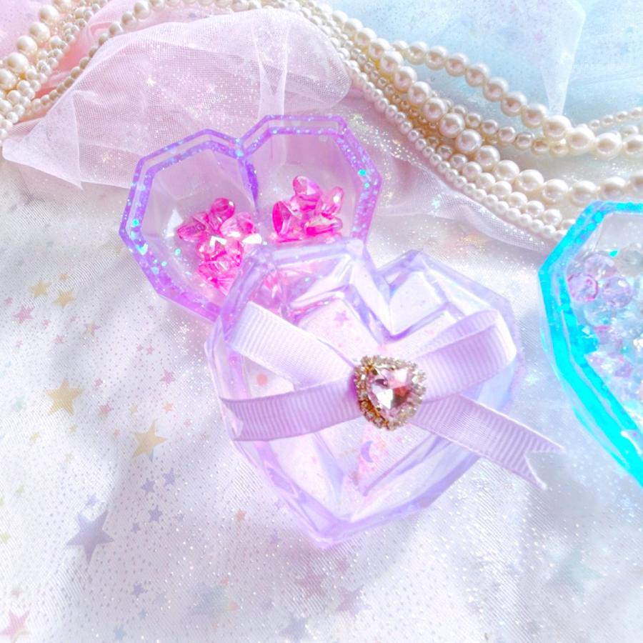 ☆シリコン型・モールド 立体ハートケース 蓋と容器セット シリコン