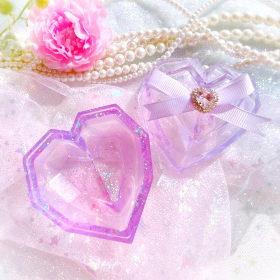 ☆シリコン型・モールド 立体ハートケース 蓋と容器セット