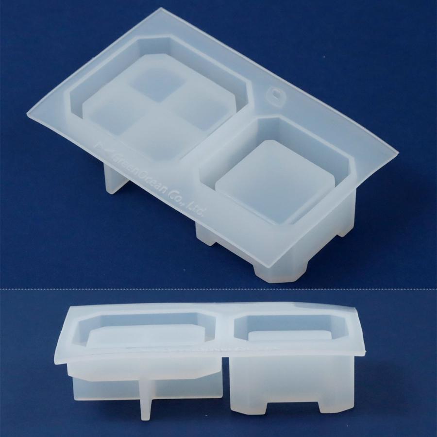 隠れ工房GreenOcean ☆シリコン型・モールド かがみもちMサイズ 三方