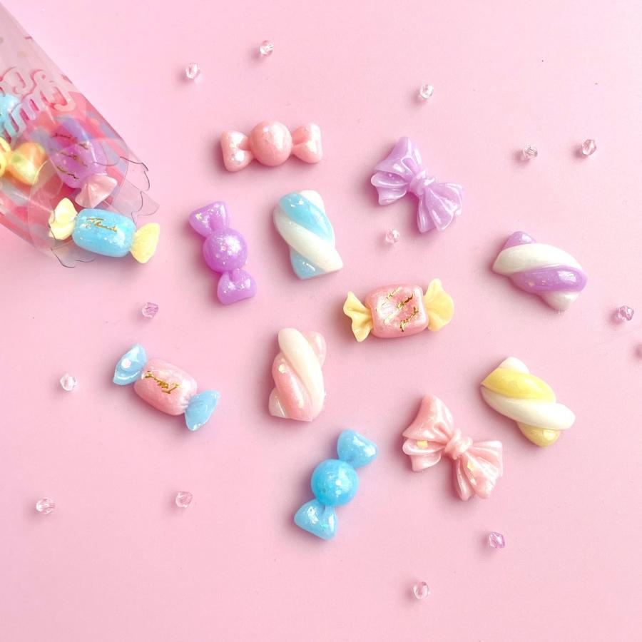 シリコン型・モールド 立体キャンディー リボン マシュマロ シリコン