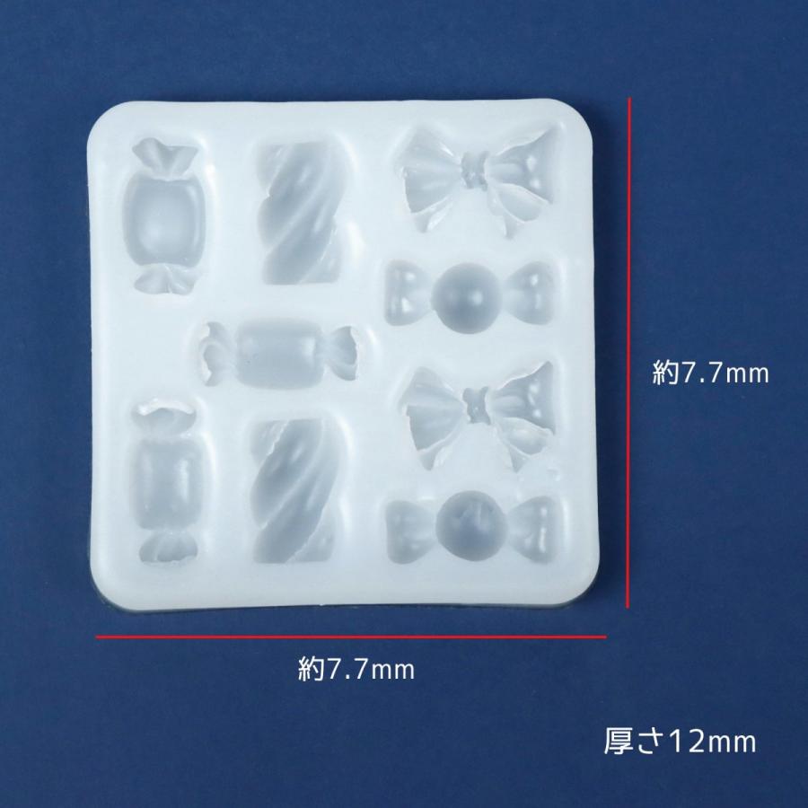 シリコン型・モールド 立体キャンディー リボン マシュマロ シリコン