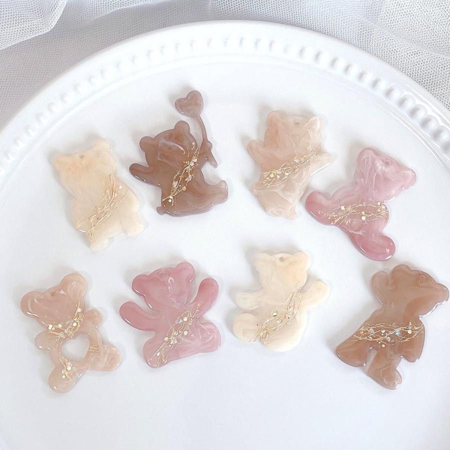 シリコン型・モールド 8匹のくま シリコンモールド レジン型 セット 熊