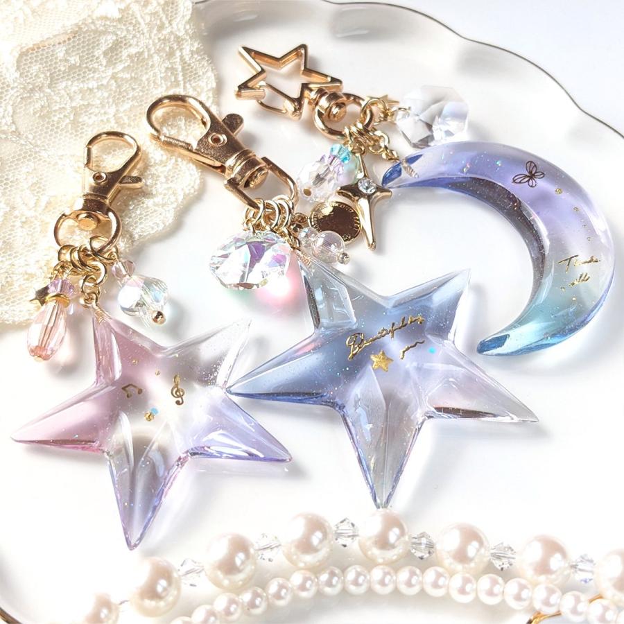 シリコン型・モールド ぷっくり三日月と星 多サイズ展開 シリコン