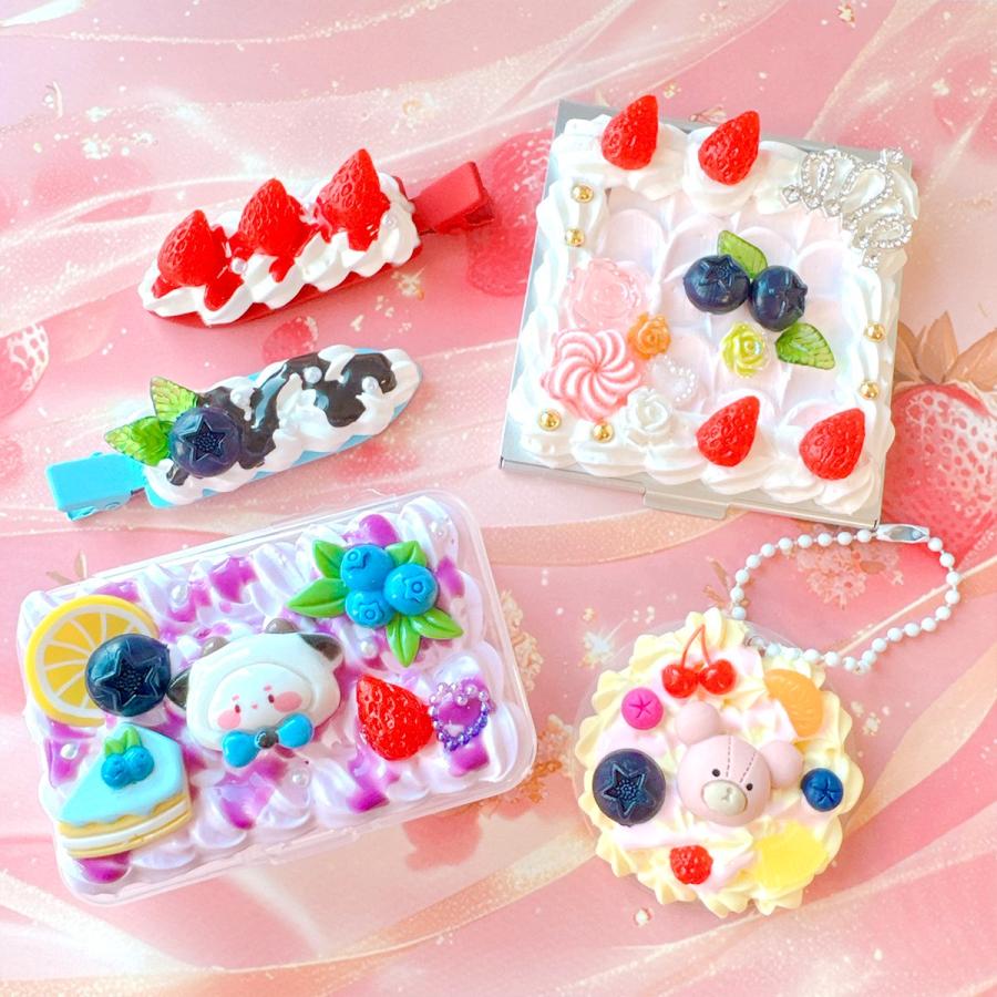 デコパーツ ちょこっと大きめ！デコ用フルーツパーツ 10個入り いちご