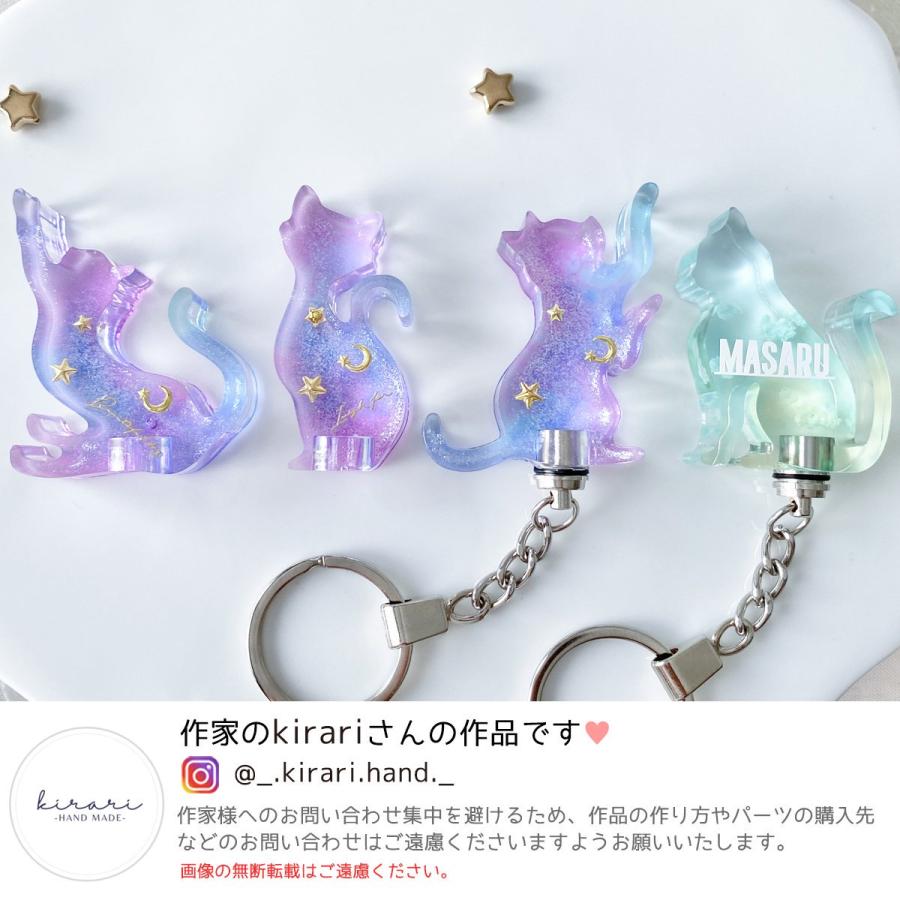 同梱値引100円❤️No.1391レジン ペンダントトップ ♡ 猫 ネコ