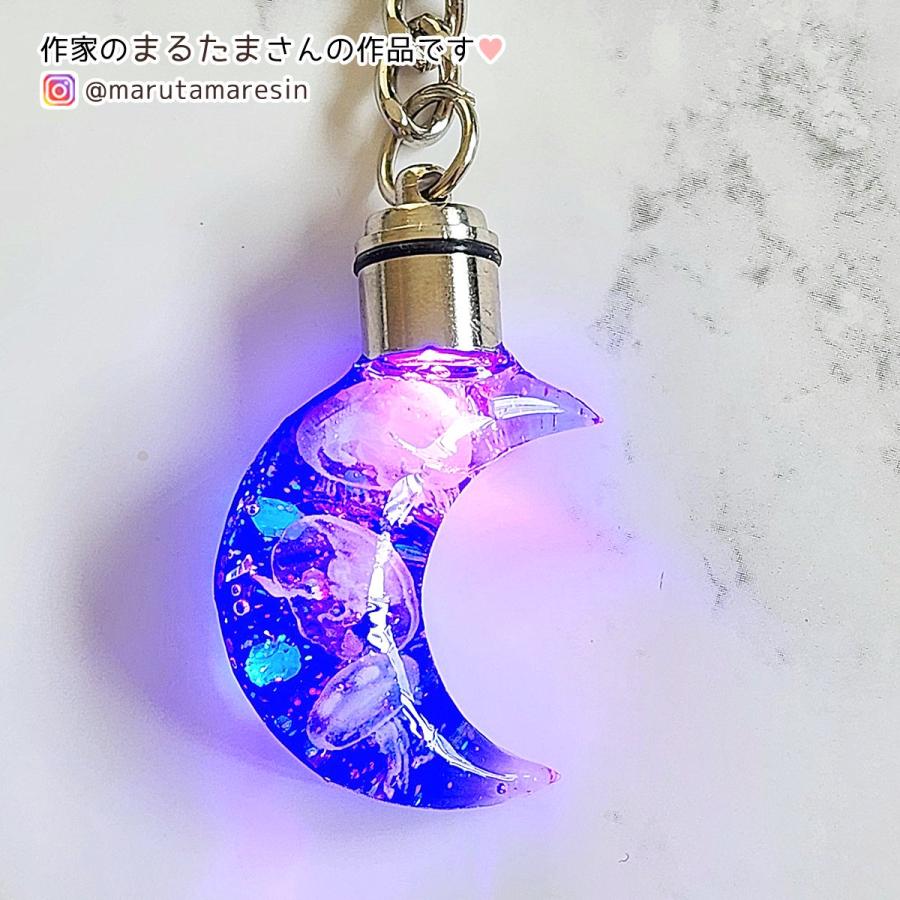 雑貨パーツ キーホルダー付きLEDヒートンキャップ 2個セット 雑貨パーツ キーホルダー付きLEDヒートンキャップ 2個セット