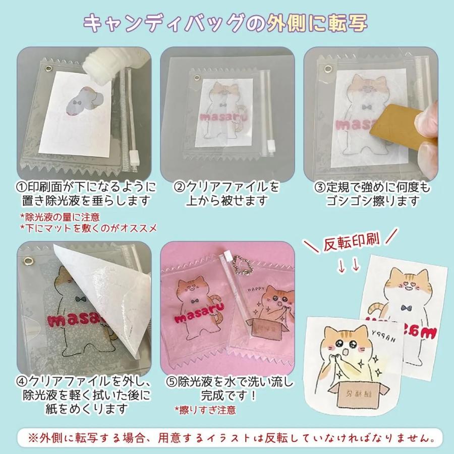 雑貨パーツ 転写できるクリア無地も♪ ミニチュアキャンディバッグ 柄