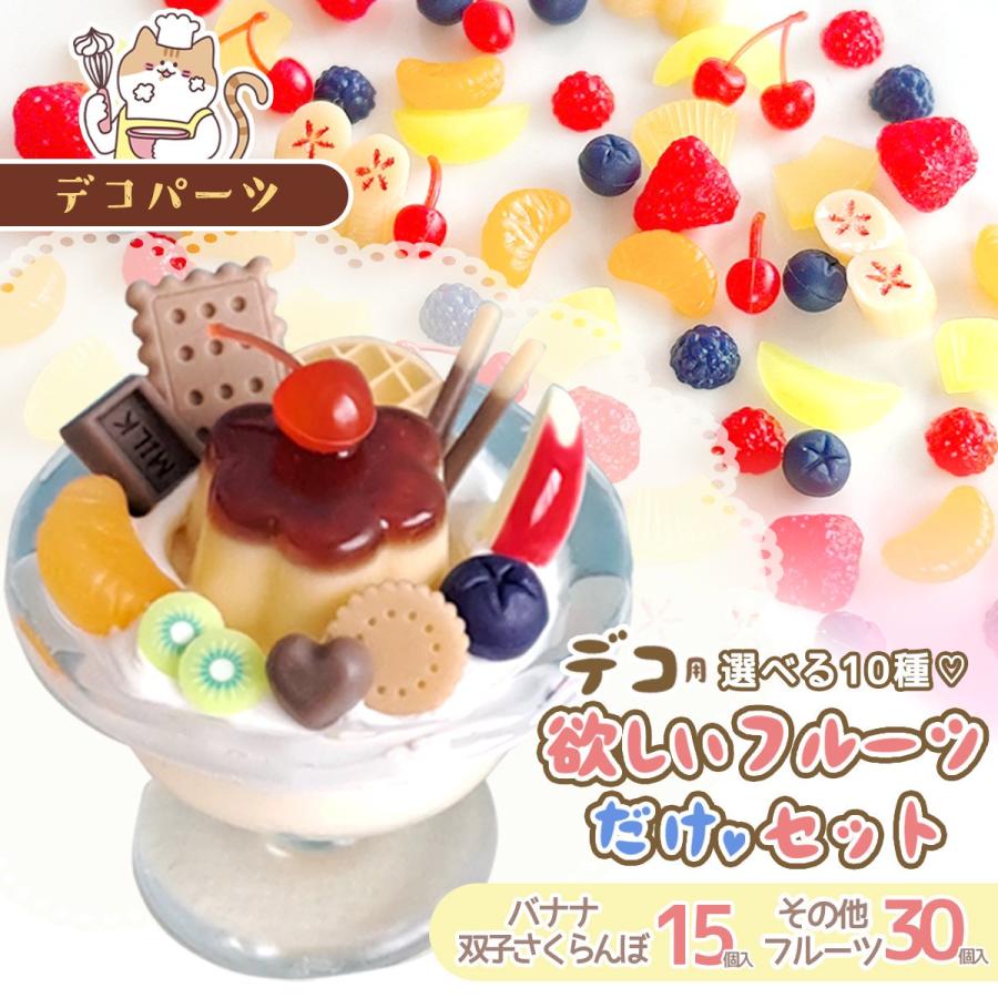 デコパーツ デコ用フルーツパーツ 単品 ミニチュアスイーツ 果物 果実
