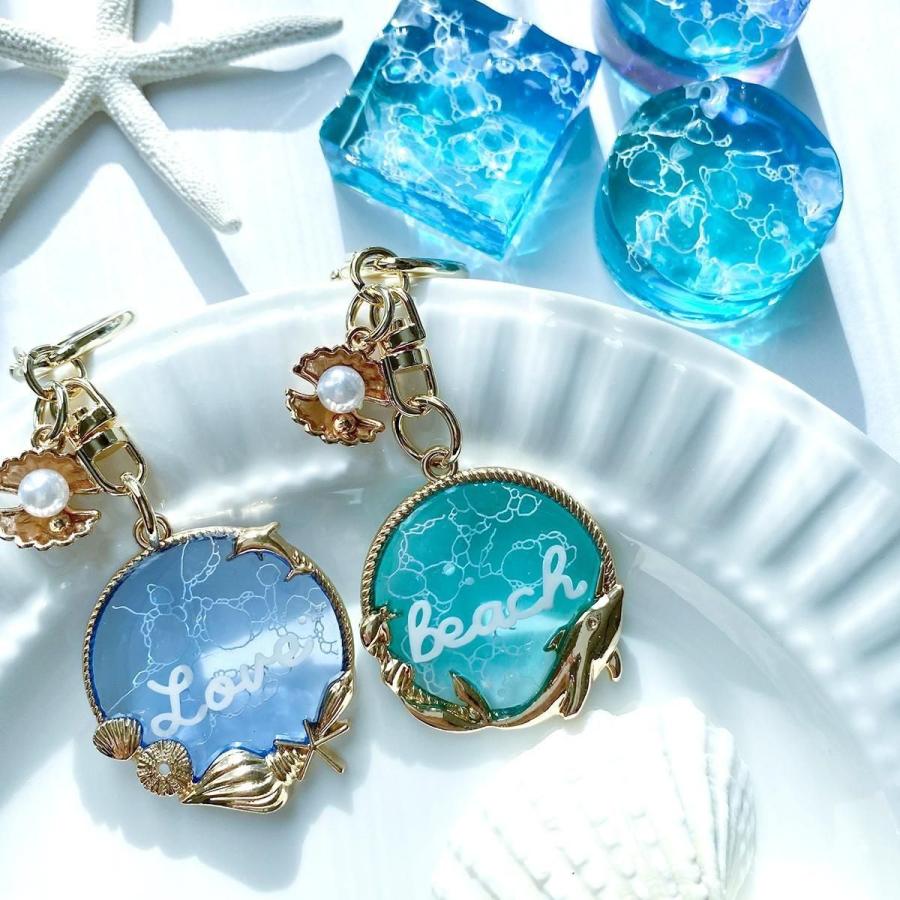 シール レジンシール キラキラ水面シール ホログラム 透明 クリア 波