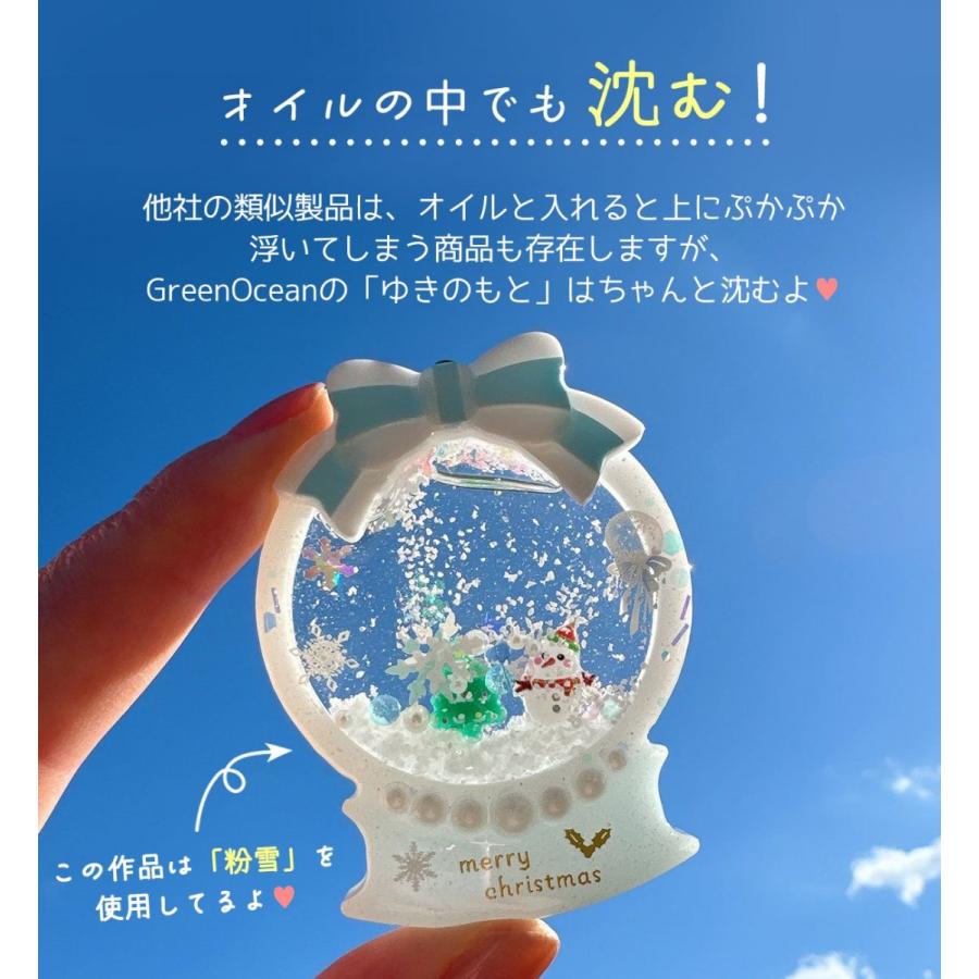 隠れ工房GreenOcean 封入 降り沈む♪雪の素 レジン封入素材 封入パーツ