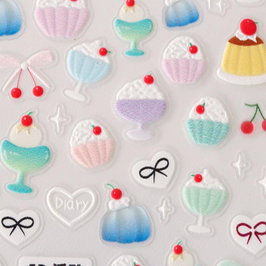 シール レジンシール ぷっくりスイーツシール 立体 カップケーキ