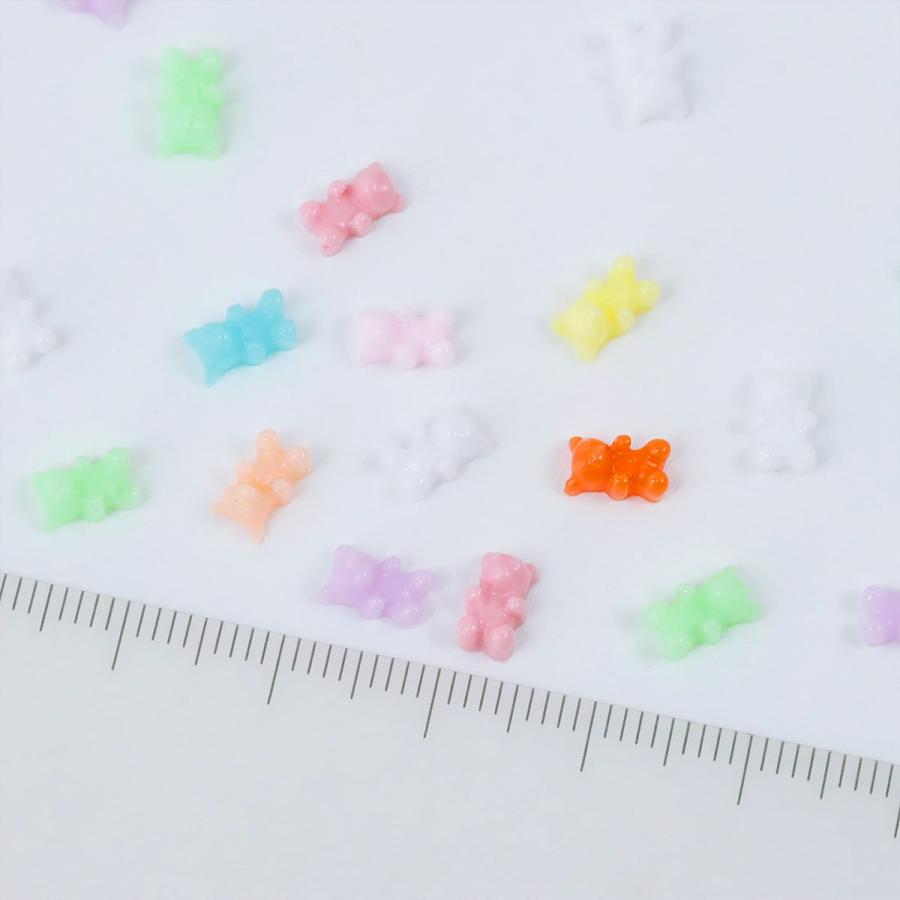デコパーツ ミニくまグミ カラフルセット 貼り付けパーツ 封入パーツ