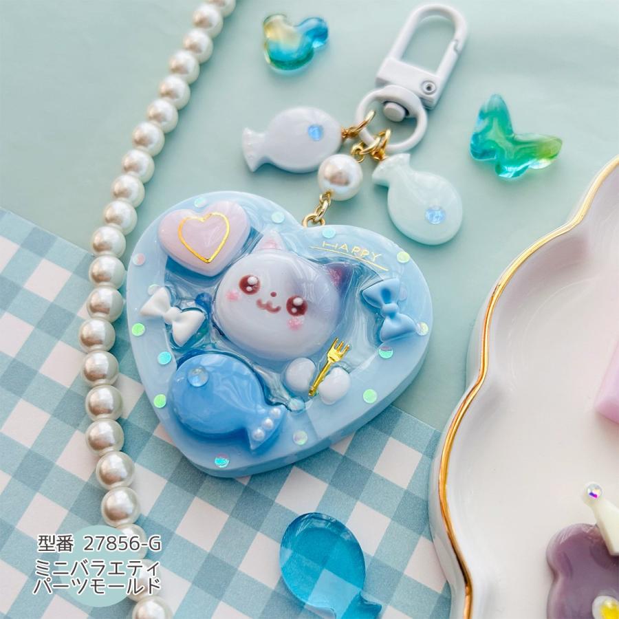 デコパーツ まるで水滴♪ 半円透明 マルポコ MIX レジン封入素材 穴