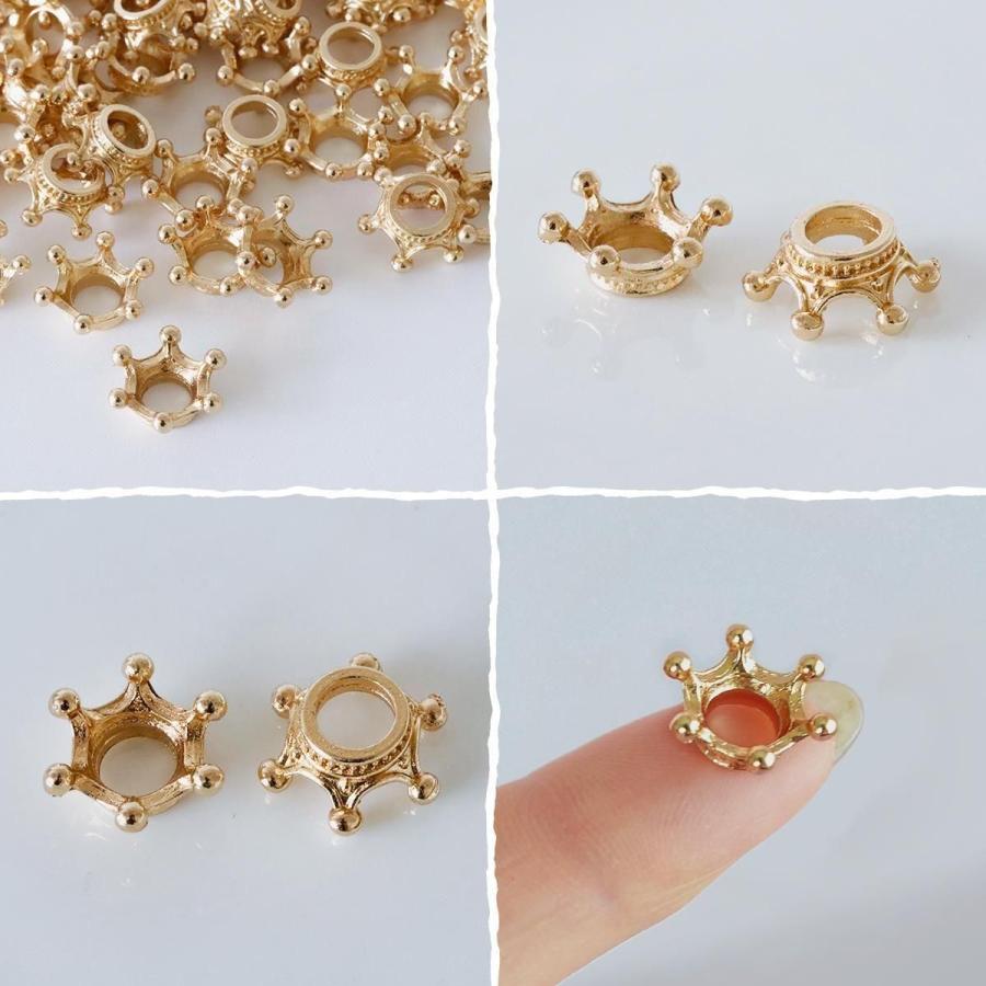 基本金具 100個 王冠 ミルククラウンチャーム 鬼作家用 爆盛パック