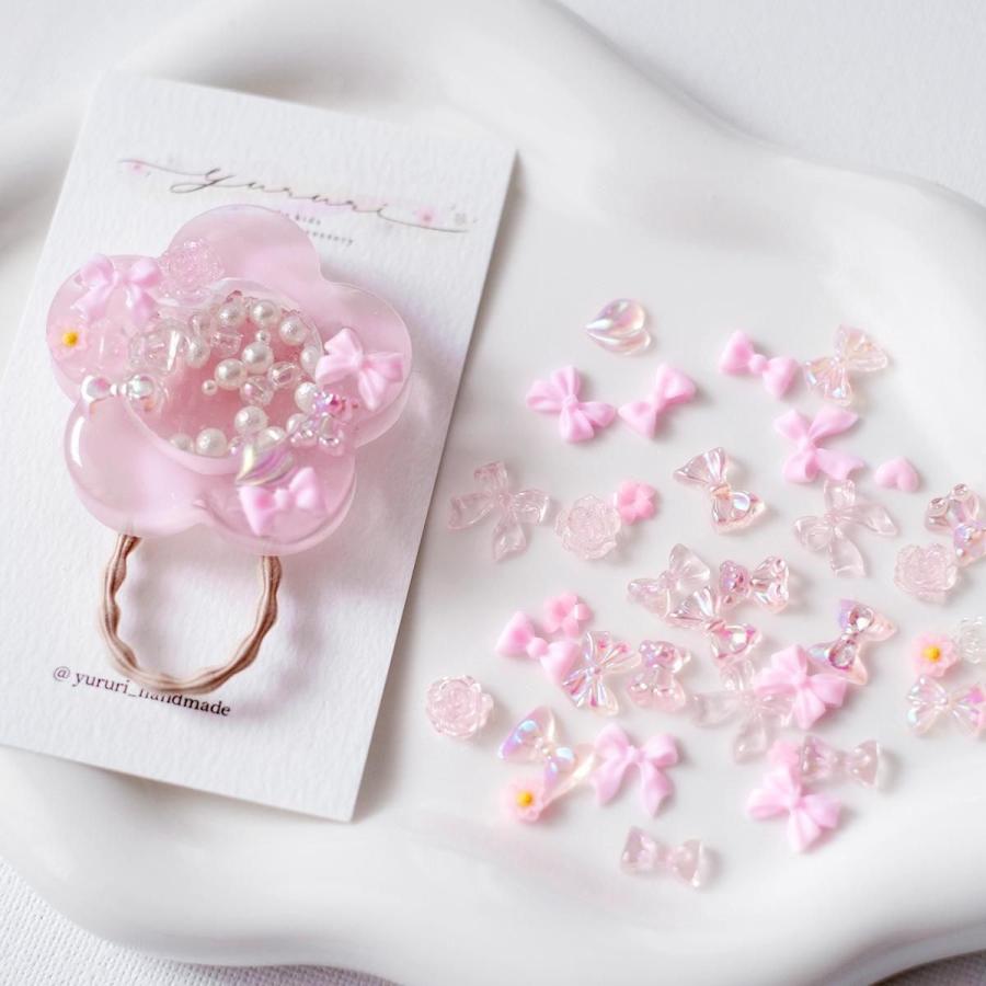 NO.231レジンパーツレジン道リボン リボン ビーズ