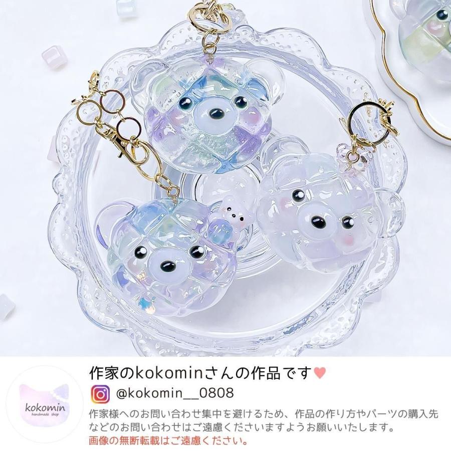 テディベアとくまメロンパンチャーム フェイクスイーツ レジン 樹脂