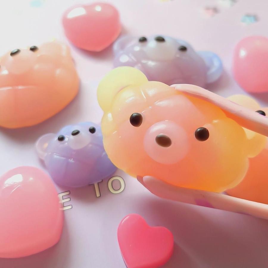 テディベアとくまメロンパンチャーム フェイクスイーツ レジン 樹脂粘土 テディベアとくまメロンパンチャーム フェイクスイーツ レジン