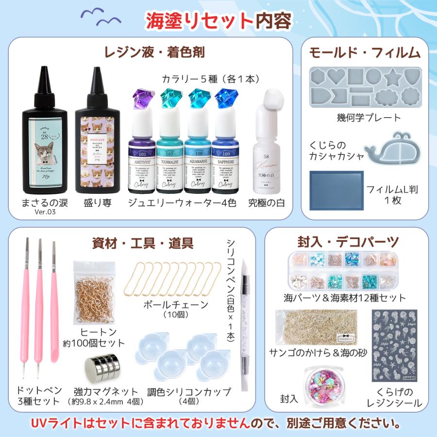 隠れ工房GreenOcean レジンセット るぅくまさん監修 海塗りスタート