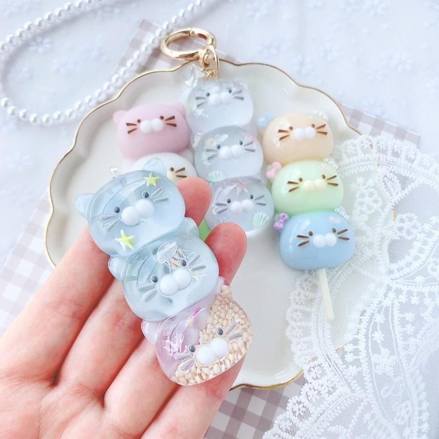 シリコン型・モールド たてならび三連猫 シリコンモールド ねこ ネコ