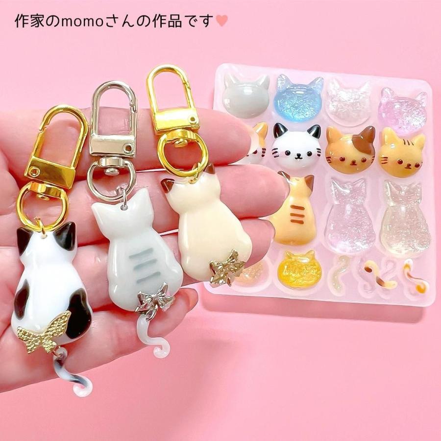 シリコン型・モールド 3種のにゃんだらけ シリコンモールド レジン型