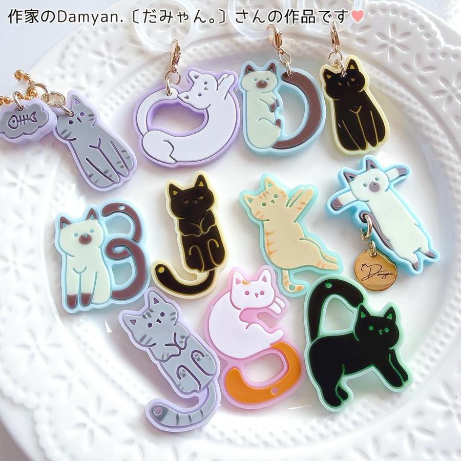 シリコン型・モールド ねこ文字 アルファベット シリコンモールド