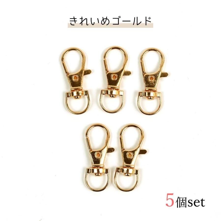 キーホルダー 5個 スタンダード ナスカン 約35mm 金具 フック 回転カン