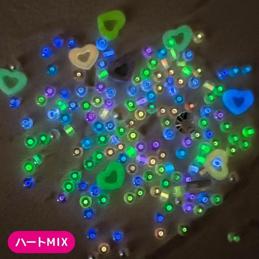 封入 スプレービーズ 蓄光MIX カラーMIX レジン 蓄光材 光る 暗闇