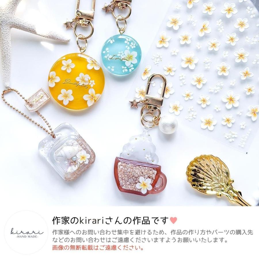 シール プレミアムレジンシール プルメリア 立体 エンボス お花 夏 海