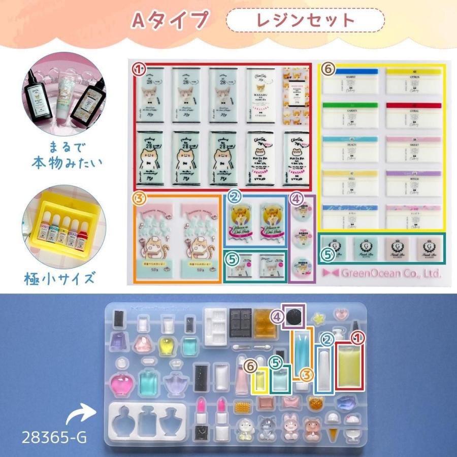 隠れ工房GreenOcean 転写シート ミニコスメ・ミニレジン ぴた