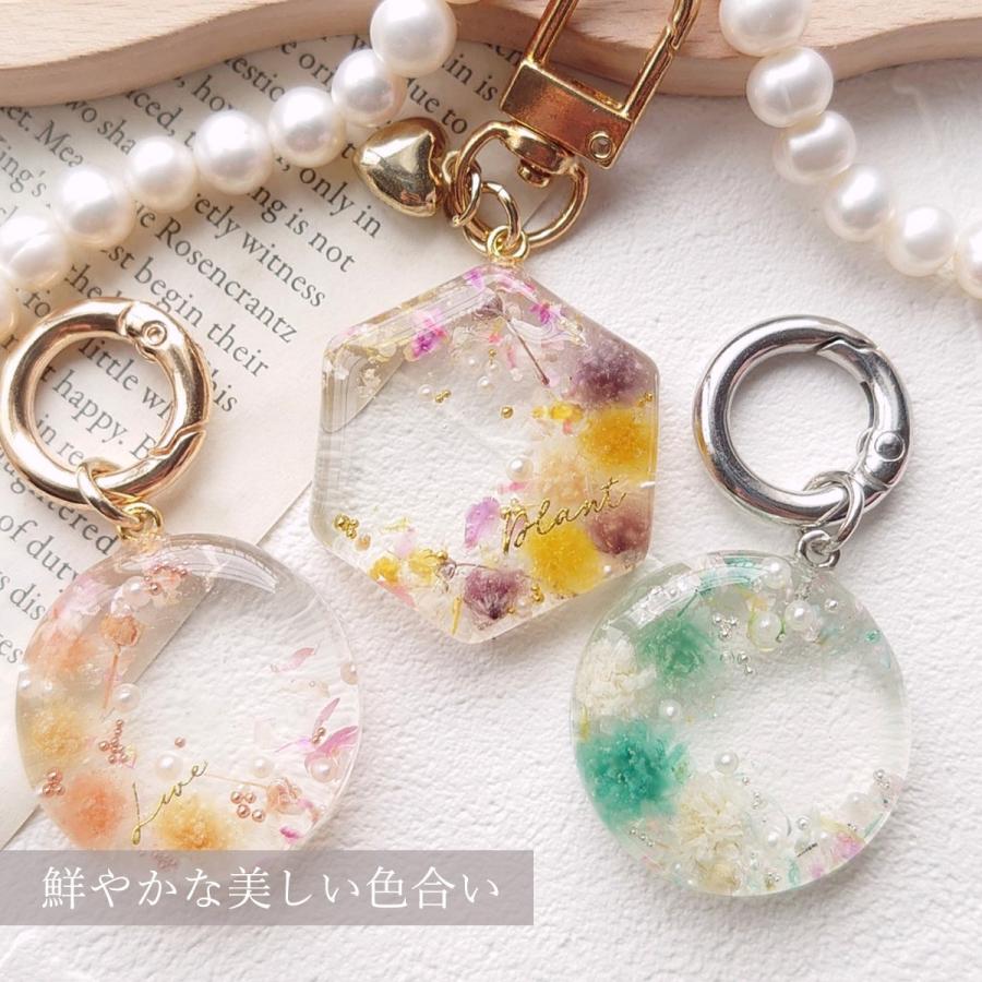 【同梱＠680円】No.477　レジン ヘアゴム キーホルダーバッジ カスミソウ 同梱＠680円】No.477 レジン ヘアゴム キーホルダーバッジ