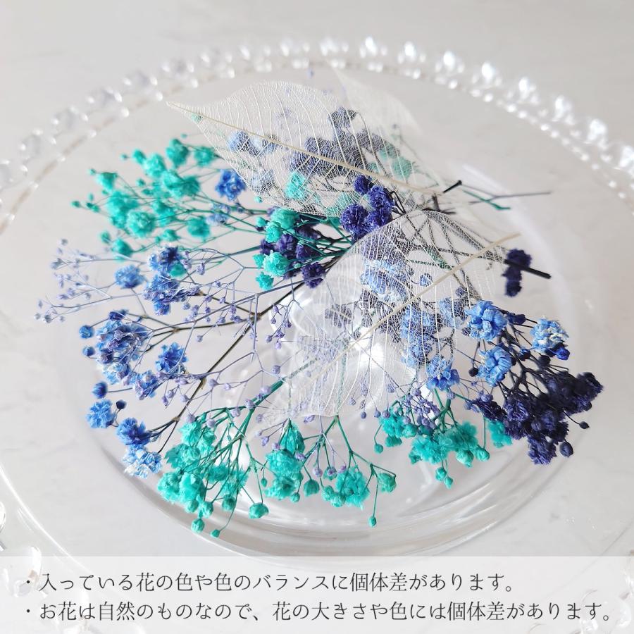 隠れ工房GreenOcean プリザーブドフラワー 枝付きカスミソウ リーフ