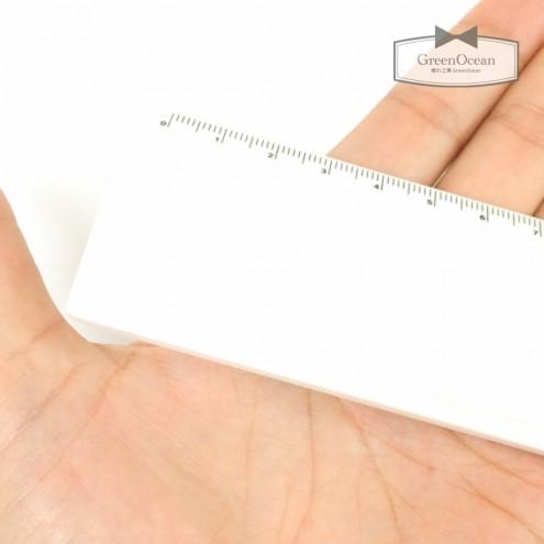 デコ土台 15センチ定規 ホワイト [文房具 文具 スケール 溝付 くぼみ