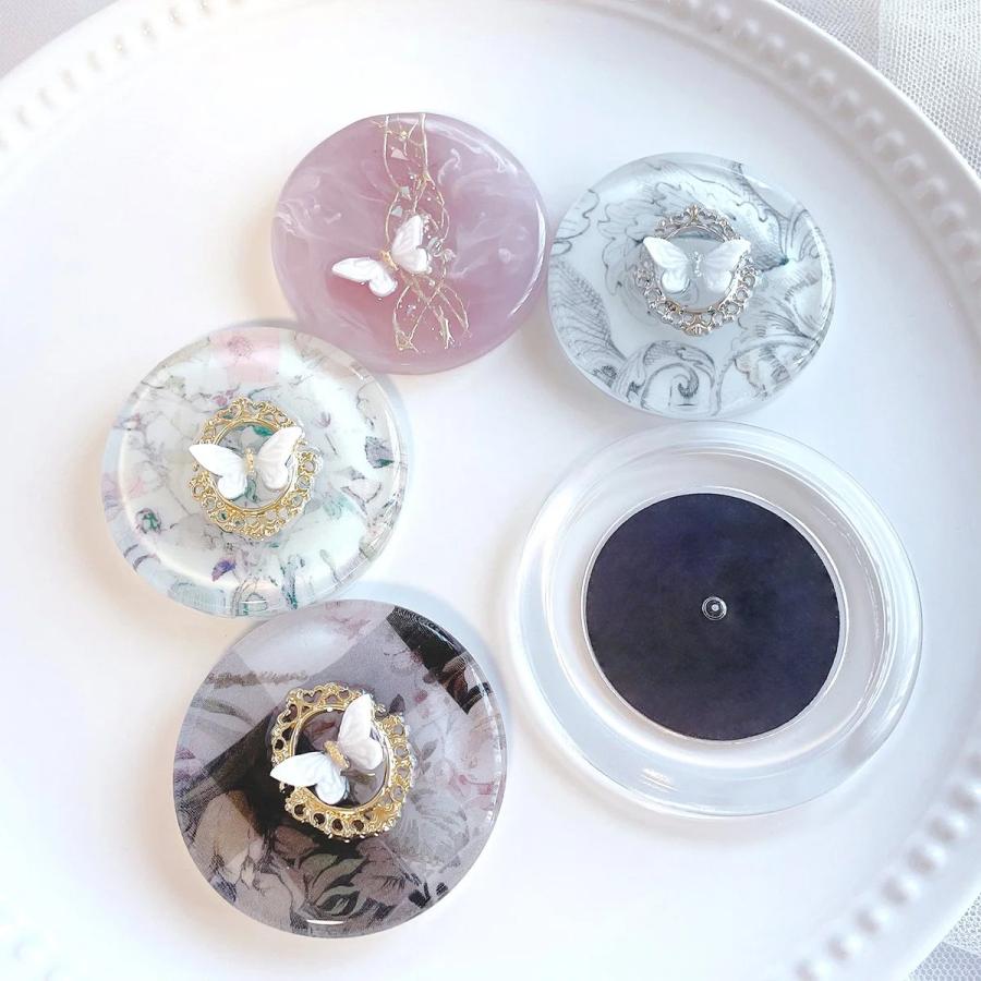 デコ土台 マグネット付 レジン土台 サークル 大 推し活 クリアフレーム