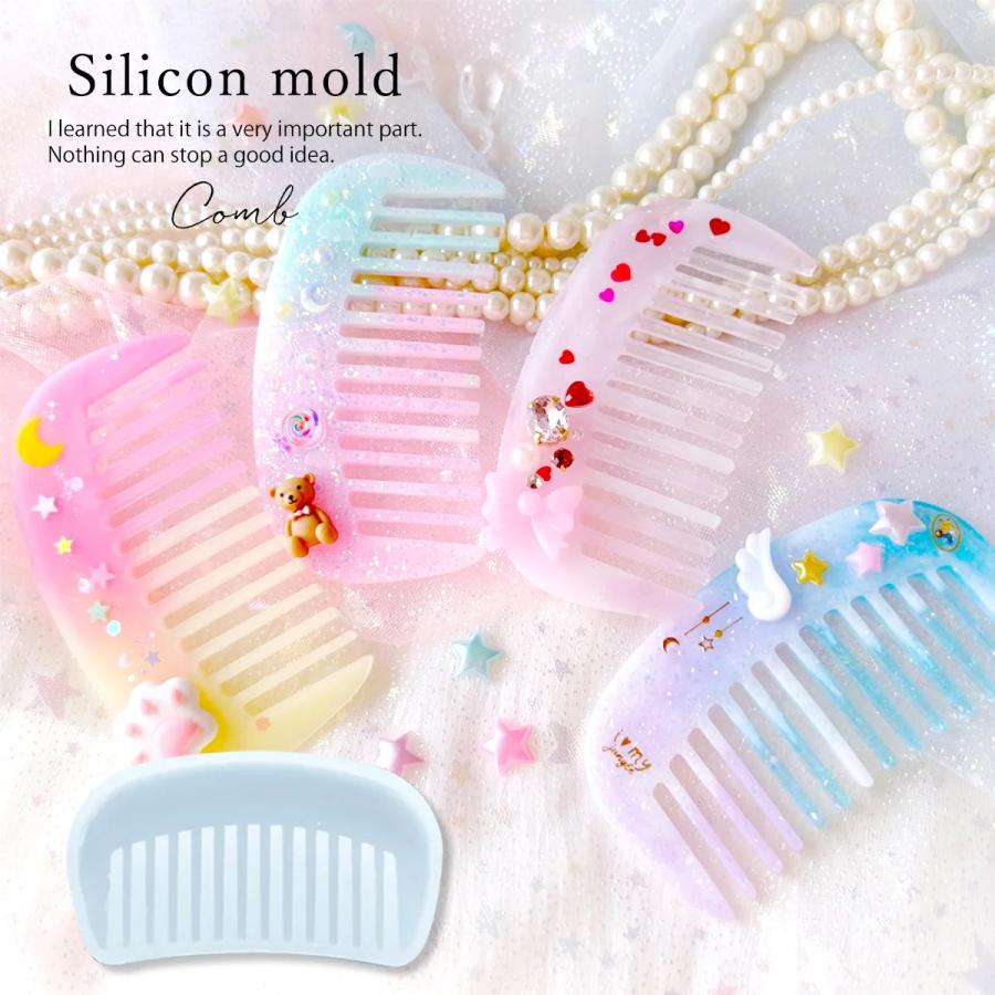 レジン 型 猫 櫛 ブラシ ハンドメイドパーツ 資材 材料 コスメ 髪飾り